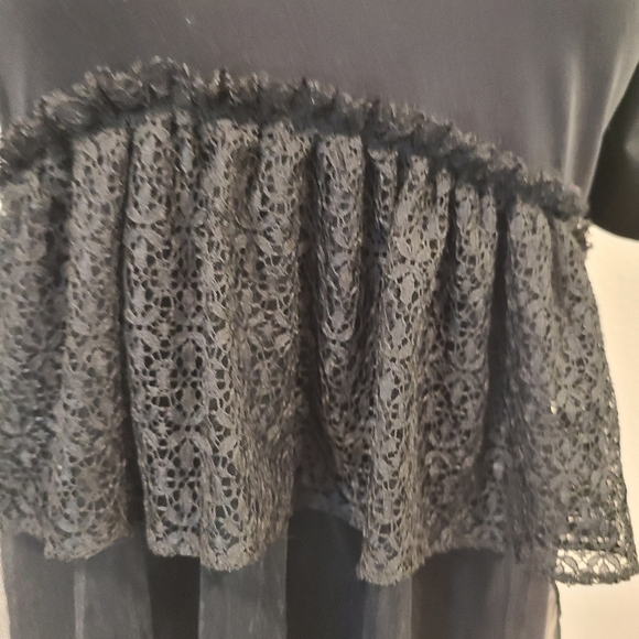 Simone Rocha Black Tulle & Lace Tiered Dress - Picture 4 of 12